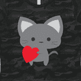 thumbnail image 4 of Inktastic Heart Cat Women's T-Shirt, 4 of 5