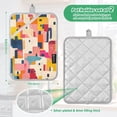 thumbnail image 6 of Yayeee Pot Holders Kitchen Heat Resistant with Pocket 7"x9.8" Cotton Oven Cooking Hot Pads, Art Geometric, 6 of 7