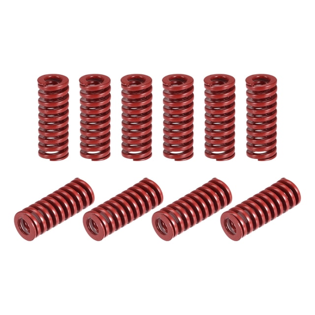 Unique Bargains Die Spring 20 Pack 10mm OD 25mm Long Stamping Medium Load Compression, Red