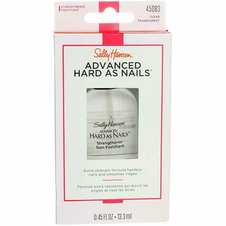 Sally Hansen Advanced Hard As Nails Nail Strengthener Liquid, Clear Transparent, 0.45 fl oz (2 pack) (Bundle)