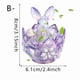 thumbnail image 2 of Colgante de conejo de cristal práctico y elegante, adorno decorativo para coche, acrílico, para regalos de celebración de Pascua, colgante de Pascua, decoración del hogar, decoración de la habitación,, 2 of 2