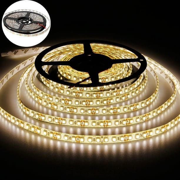 SUPERNIGHT DC 12V Warm White Waterproof Flexible LED Strip Light Lamp, 5m, SMD 3528, 600 LEDs SUPERNIGHT DC 12V Warm White Waterproof Flexible LED Strip Light Lamp, 5m, SMD 3528, 600 LEDs