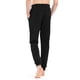 thumbnail image 4 of Idtswch 32/34/36/38 Pantalones de chándal altos para hombre con entrepierna larga, pantalones de chándal extralargos con bolsillos con cremallera, color negro, 4 of 5