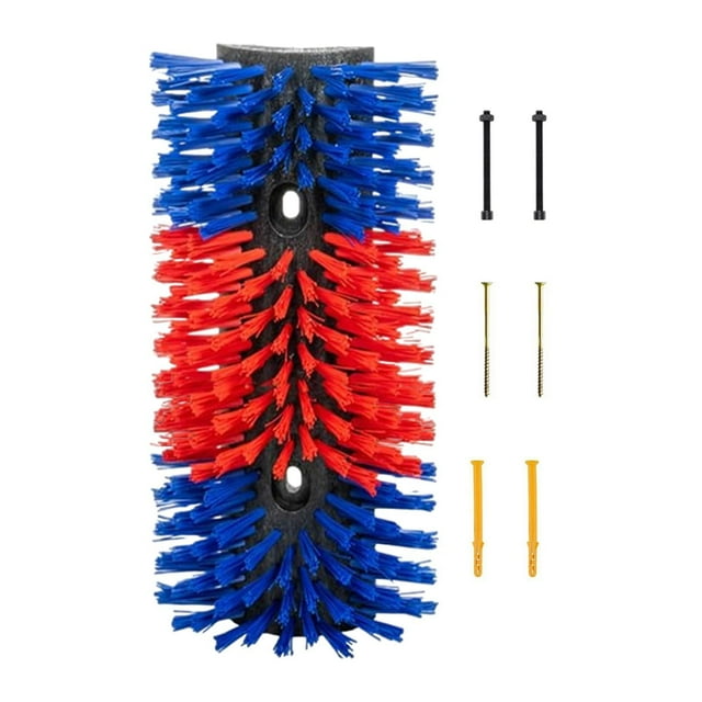 Cepillo para rascar vacas Perfecl Antipérdida de Cabello Azul y Rojo 45 cm