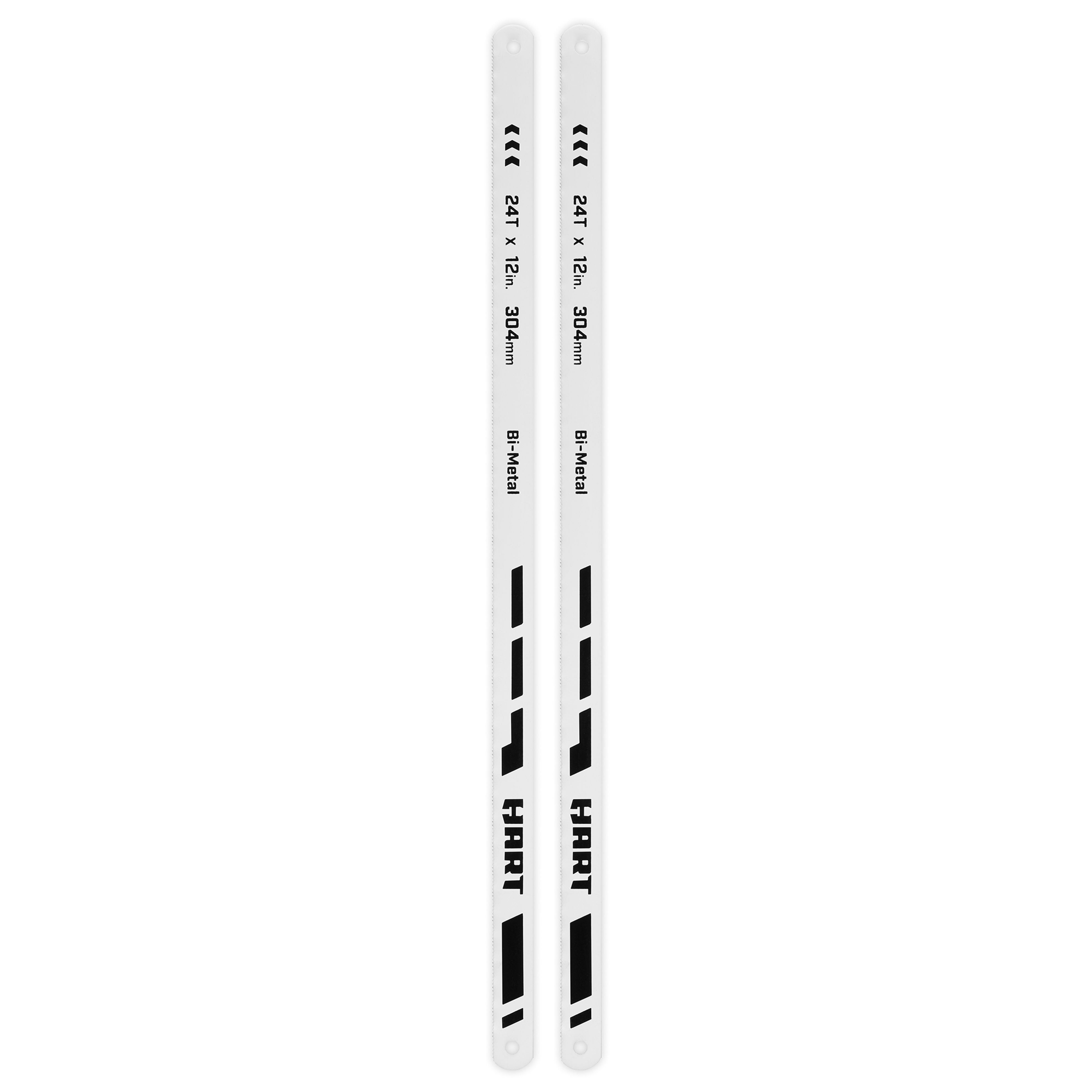 HART 2-Piece Bi-Metal Hacksaw Blades, 12-inch, 24 Teeth-Per-Inch