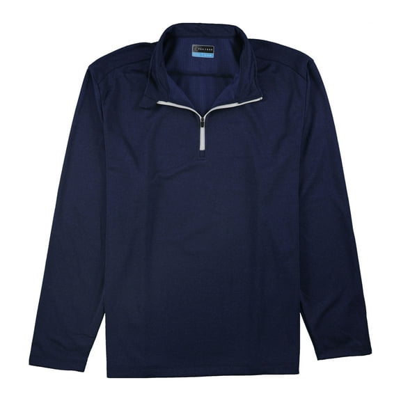 PGA Tour Mens Thermal Flux 1/4 Zip Rugby Polo Shirt, Blue, XX-Large