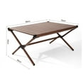 Ozark Trail Aluminum RollTop Camping Table, Dark Brown