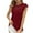Solid Color-Red, variant on Jewelreauty Womens Lace Crew Neck Cap Sleeve Tank Tops Casual Ribbed Solid Shirts Summer Loose Fitting Tee (S, Red)