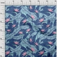 thumbnail image 2 of oneOone Cotton Flex Light Pink Fabric Leaves & Lotus Sewing Material Print Fabric By The Yard 40 Inch Wide, 2 of 4