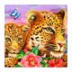 thumbnail image 2 of Cuadros Decorativos 5D bricolaje ronda completa taladro diamante pintura leopardo Kit decoración del hogar (NH2537) Wdftyju embutido en tela, 2 of 8
