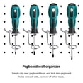 thumbnail image 4 of Raindrops 5Pcs Iron Pegboard Organizer Hooks Screwdrivers Rack Storage For Basement, 4 of 8