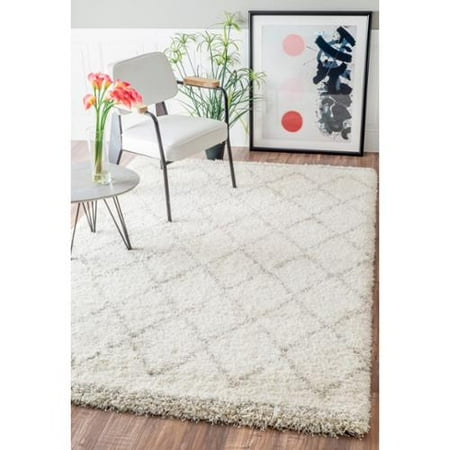 Nuloom Soft And Plush Moroccan Trellis Natural Rug 7 6 X 9 Nuloom Soft And Plush Moroccan Trellis Natural Rug 7 6 X
