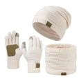 thumbnail image 1 of Winter Beanie Hat Scarf Gloves Set Warm Fleece Knit Set for Men Women Cold Weather, 1 of 8