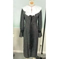 thumbnail image 3 of Black Polka Dot Dress with Ruffled Collar (S, Black), 3 of 6