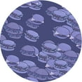 thumbnail image 1 of Ahgly Company Machine Washable Indoor Round Transitional Purple Area Rugs, 8' Round, 1 of 7