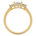 thumbnail image 4 of Three-Stone Engagement Ring for Women - 1.11ct Moissanite in 14K Yellow Gold Promise Ring, 4 of 6
