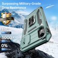 thumbnail image 4 of for iPhone XR Case with Screen Protector,Sliding Camera Cover,-Grade Cover with  Stand Phone Case 6.1" Pale Green, 4 of 14
