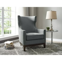 DeeHome Roswell - Linen Wingback Chair - Dark Gray