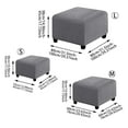 thumbnail image 3 of Square Ottoman Covers Slipcover Stretch Comfortable Jacquard Fabric with Elastic Bottom Form Fit Furniture Protector for Footrest Pouffe Foot Stool Storage, Removable Washable Spandex, 3 of 5