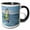 Black/White, variant on 3drose, Windsurfer Surfing on Waves to His Left, 11oz Two-tone Red Mug
