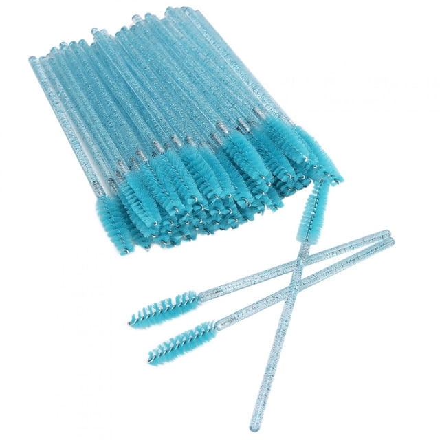 Disposable Non- Disposable Eyebrow Brush, Disposable Eyelash Brush, For Makeup Practice Salon Home Light Blue