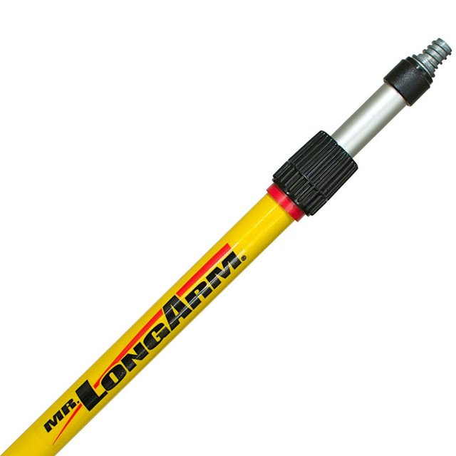 Mr Longarm Extension Handle 2408 TRUCK N BUS; Used With Standard Threaded Tools/Flow-Thru Cleaning Brushes; Extendable; 4-1/4 To 8 Foot Length; Fiberglass Handle/Anodized Aluminum Slider