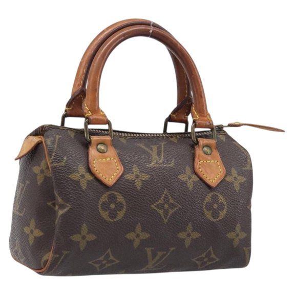 Pre-Owned Louis Vuitton Speedy Mini Hl Monogram Canvas Brown Canvas Handbag