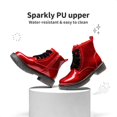 thumbnail image 4 of Botas de combate con glitter DREAM PAIRS para niña, color rojo, talla 8 para niños pequeños, 4 of 6