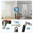 thumbnail image 6 of Urbanest Single Curtain Rod with 8 Clip Rings & Decorative Fluted Ball Finials – Classic Metal Window Drapery Rod Set, Heavy-Duty & Adjustable, 5/8" Diameter, 28" to 48", Antique Silver/Pewter, 6 of 7