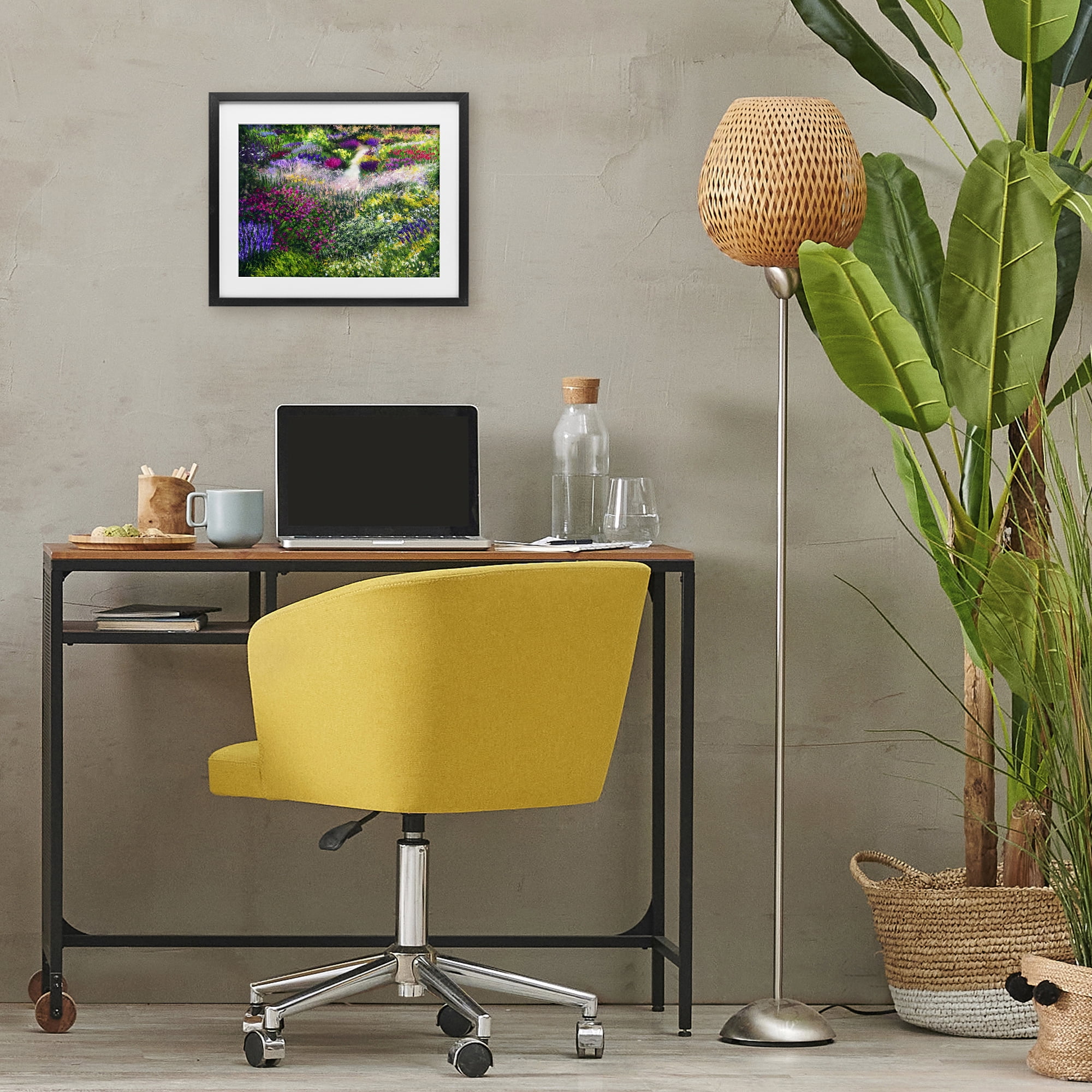 Stupell Industries Breath Of Spring Meadow Black Framed Print Under Glass, design by Lee Ann Zirbes