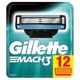 thumbnail image 1 of Cuchillas de afeitar Gillette Mach3 para hombre, 12 piezas, 1 of 1