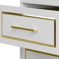 thumbnail image 4 of Castle Place Glam 2-Drawers Nightstand, White, 4 of 8