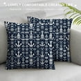 thumbnail image 3 of JRXY  Soft Cushion Cover for Sofa Anchor Navy Blue White Nautical Pillow Case Pillow Sham White, 3 of 5