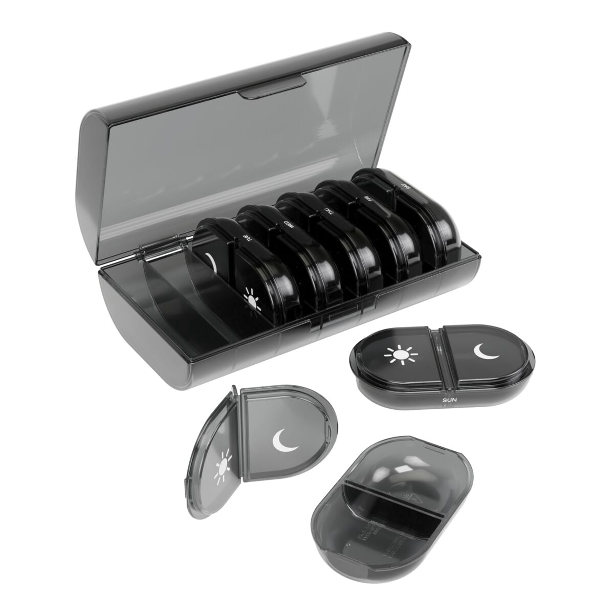 Ezy Dose Weekly AM/PM Pill Organizer with Removable Compartments