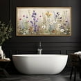 thumbnail image 2 of IDEA4WALL Extra Large Framed Canvas Print Wall Art Vintage Botanical Elegance Pastel Wildflower Illustrations Antique Wall Decorative Oversized Artwork Relax/Calm for Living Room - 60"x30", 2 of 5