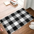 thumbnail image 4 of Uemuo White And Black Plaid Printed Door Mat Indoor Doormat 16"x24",Front Back Door Mats Non Slip Entrance Rugs,Inside Doormats for Entryway, 4 of 9