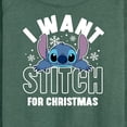thumbnail image 3 of Lilo & Stitch - I Want A Stitch For Christmas - Women's Lightweight French Terry Long Sleeve Shirt, 3 of 5
