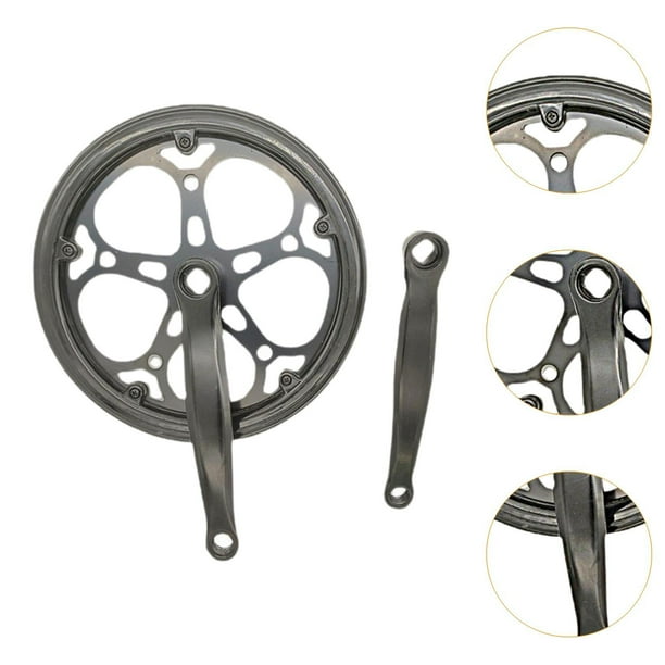 Pédalier Pliable 44 Dents – Manivelles 170 Mm, Axe Carré, Protection De Chaîne – Pour Vélo Pliant Ou Standard