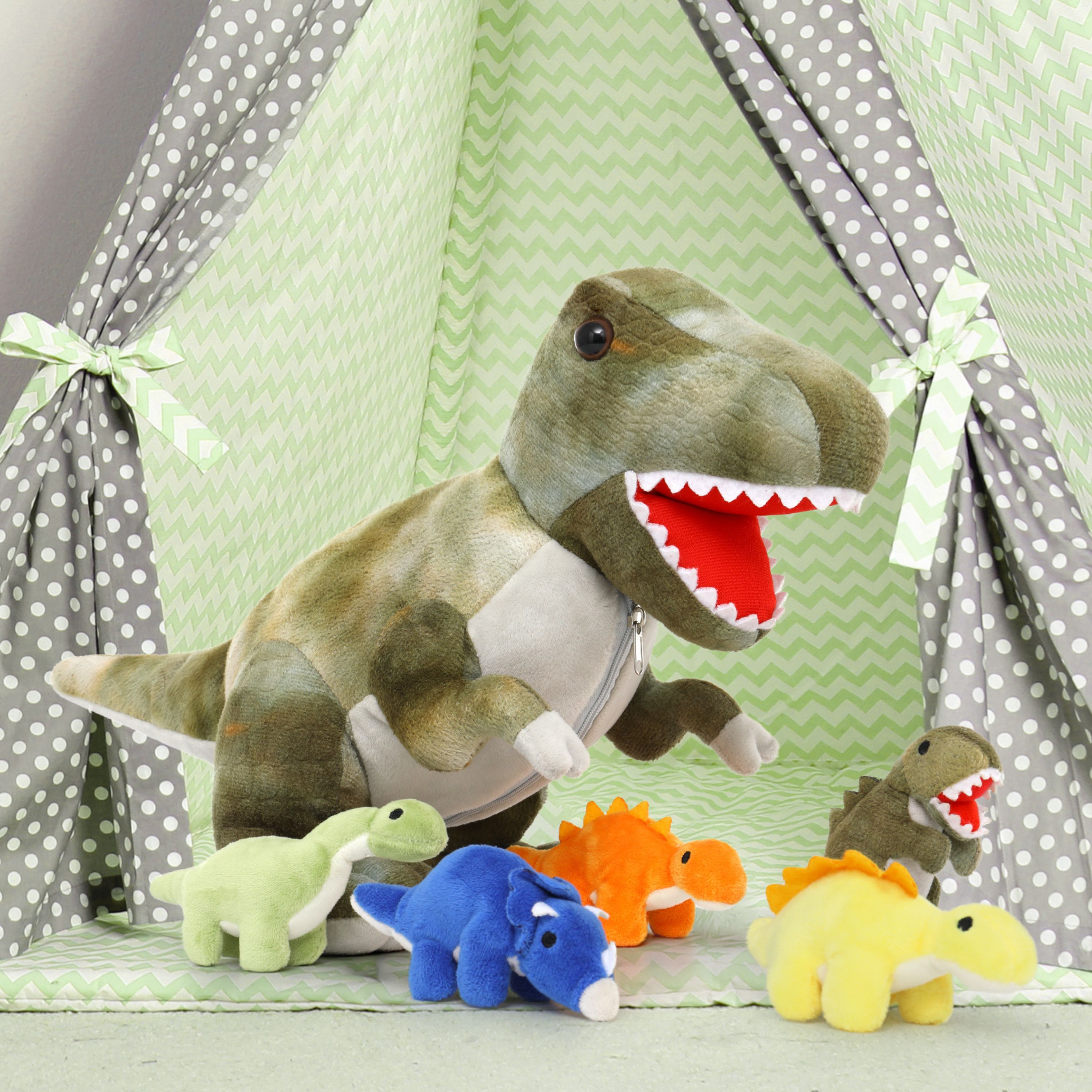 MaoGoLan Giant T-Rex Plush with 5 Baby Dinosaurs photo 7