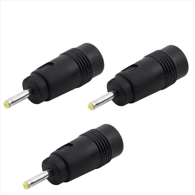 3piezas 2.5mm X 0.7mm Macho Clavija A 5.5mm X 2.1mm Hembra Jack Adaptador de Potencia DC