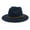 504_Navy, variant on TANGNADE Fedora Hats for Women Windfall Men & Vintage Wide Brim Hat With Belt Buckle Summer Hats Dark Green