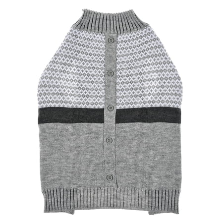 Vibrant Life Gray Fair Isle Dog Sweater  Extra Small