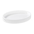 thumbnail image 3 of Convenience Concepts Palm Beach Oval Decorative Serving Tray, White, 3 of 5