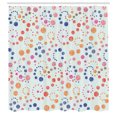 thumbnail image 2 of Ambesonne Modern Art Shower Curtain, Grunge Polka Dots Print, 69"Wx70"L, Apricot Magenta, 2 of 4