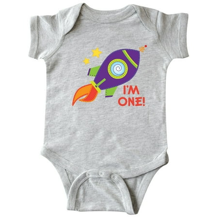 

Inktastic 1st Birthday Rocketship One Year Old Gift Baby Boy or Baby Girl Bodysuit