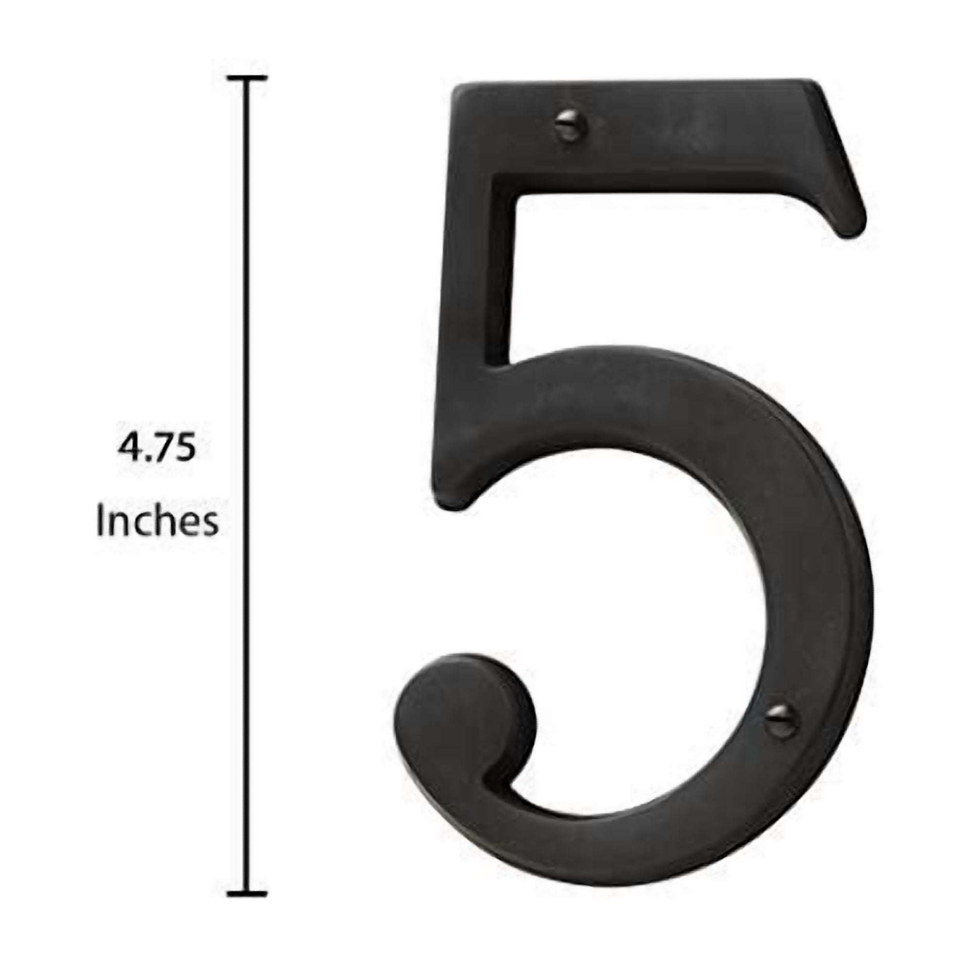 Baldwin Estate 90675.102.CD Solid Brass Traditional House Number Five in Oil Rubbed Bronze, 4.75"