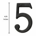 thumbnail image 2 of Baldwin Estate 90675.102.CD Solid Brass Traditional House Number Five in Oil Rubbed Bronze, 4.75", 2 of 5