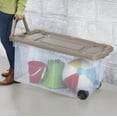 Sterilite 160 Qt. Wheeled Storage Box Taupe Splash