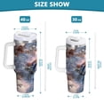 thumbnail image 3 of 40 oz Insulated Stainless Steel Tumbler Double Wall Stainless Steel Tumbler with 2-Way Drinking Snowman Pine Branch, 3 of 9