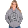 thumbnail image 4 of Cease The Day Skull Dagger Tattoo Unisex Fleece Graphic Zip Up Hoodie Brisco Brands 2X, 4 of 5